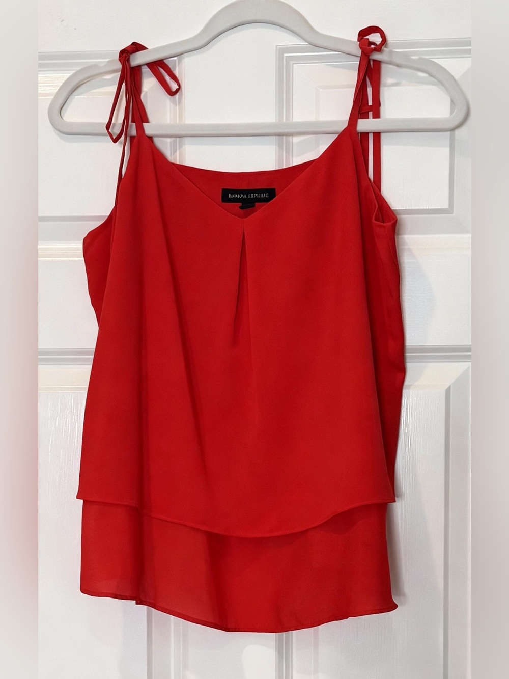 Banana Republic Vibrant Orange Tie-Shoulder Cami